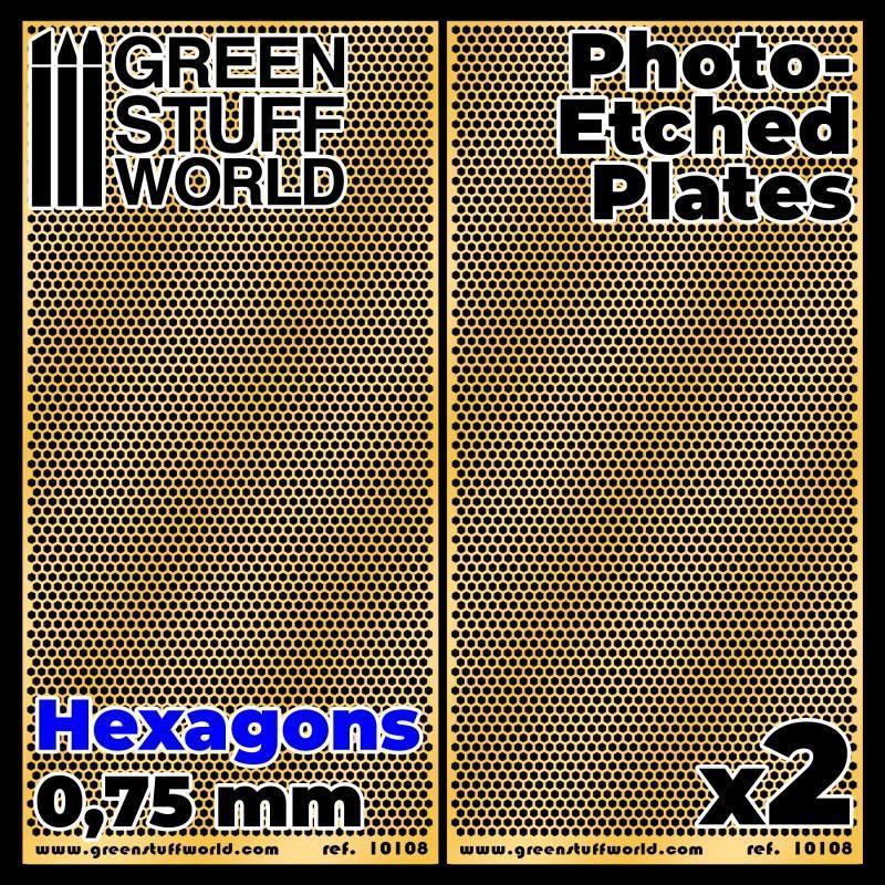 GREEN STUFF WORLD Photo-Etched Plates - Hexagons - Image 2