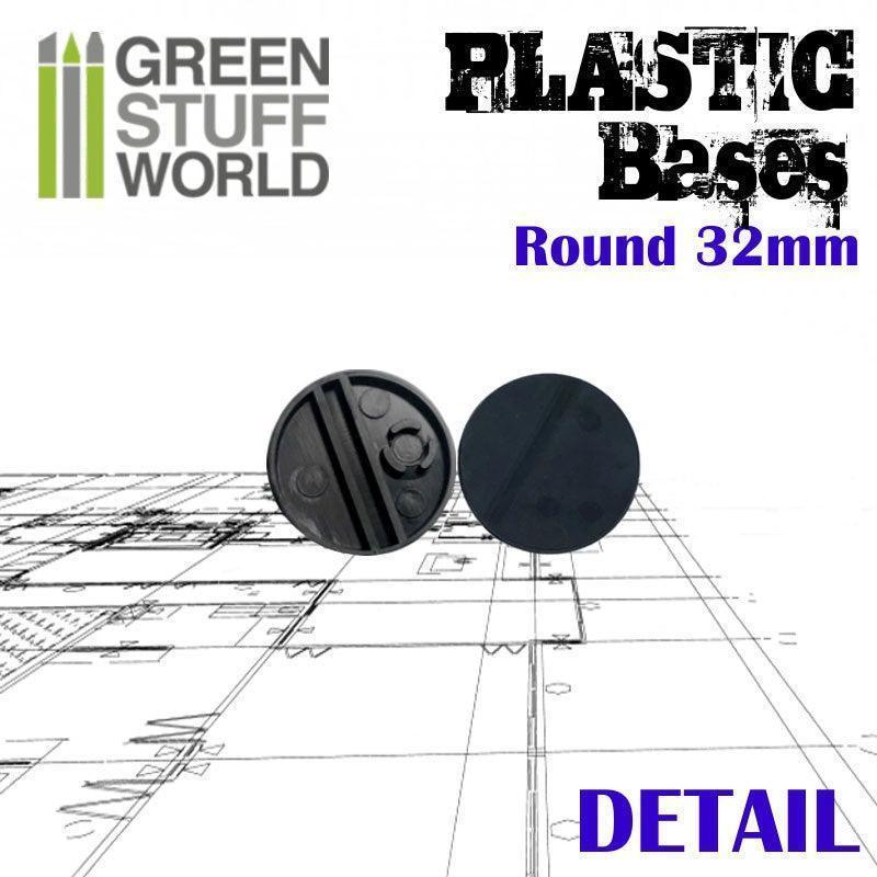 GREEN STUFF WORLD Plastic Bases - Round 32mm Black - Image 2
