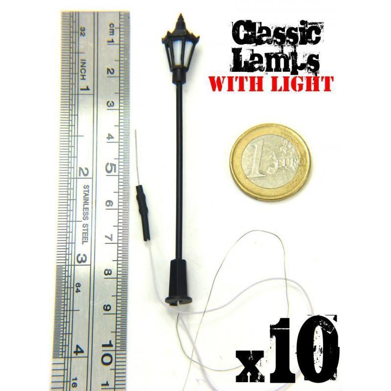 GREEN STUFF WORLD Plastic Classic Lamps 8,50cm - Pack x 10 - Image 2