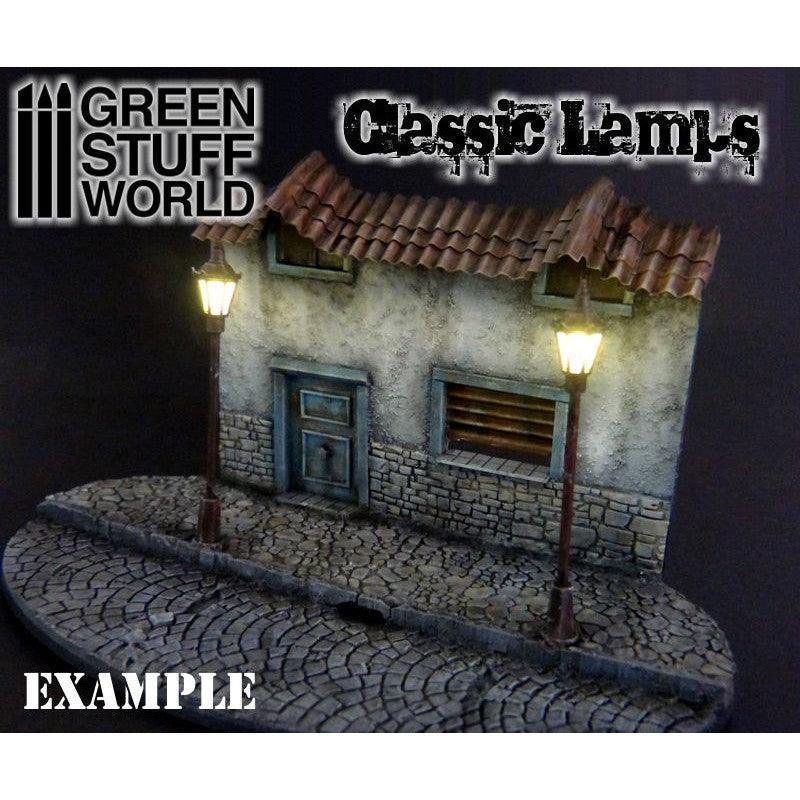 GREEN STUFF WORLD Plastic Classic Lamps 8,50cm - Pack x 10 - Image 3