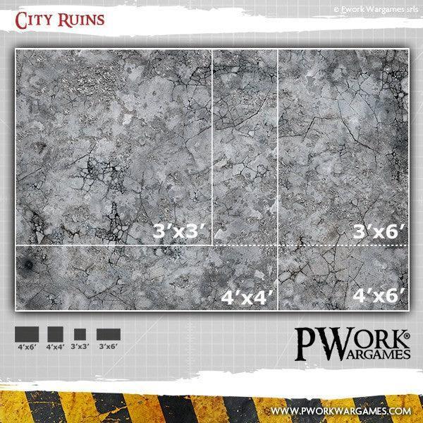 PWORK Wargames - City Ruins - Wargames Terrain Mat - Image 5