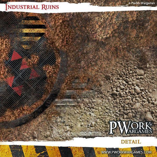 PWORK Wargames - Industrial Ruins - Wargames Terrain Mat - Image 3