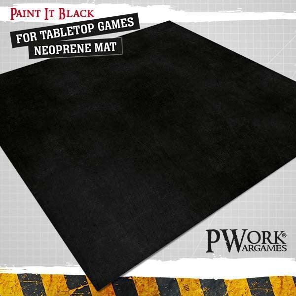 PWORK Wargames - Paint It Black - Tabletop Board Game Mat