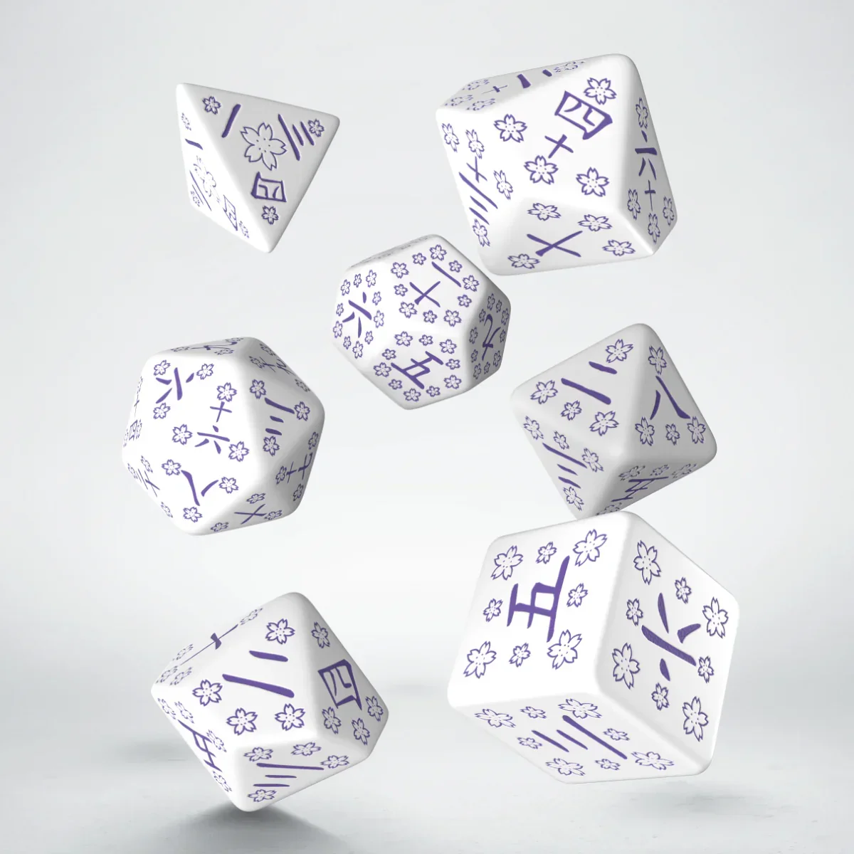 Q Workshop - Blue Star Lotus Japanese 7 Dice Set - Image 2