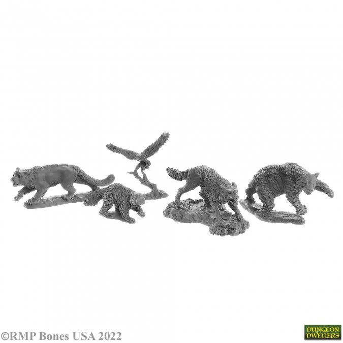 Reaper: Dungeon Dwellers: Animal Companions (5) (77216) (plastic)