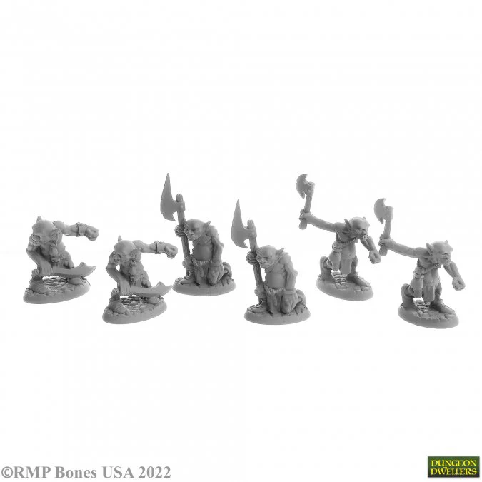 Reaper: Dungeon Dwellers: Goblin Raiders (6) (plastic)