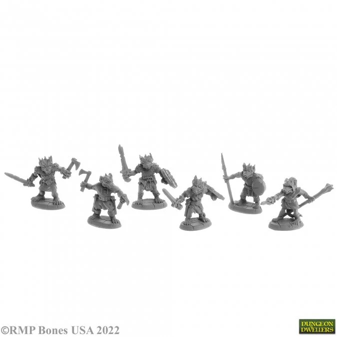 Reaper: Dungeon Dwellers: Nightclaw Kobolds (6) (77506) (plastic)