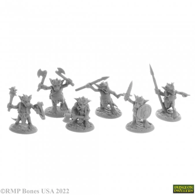 Reaper: Dungeon Dwellers: Ratpelt Kobold Mooks (6) (77652) (plastic)