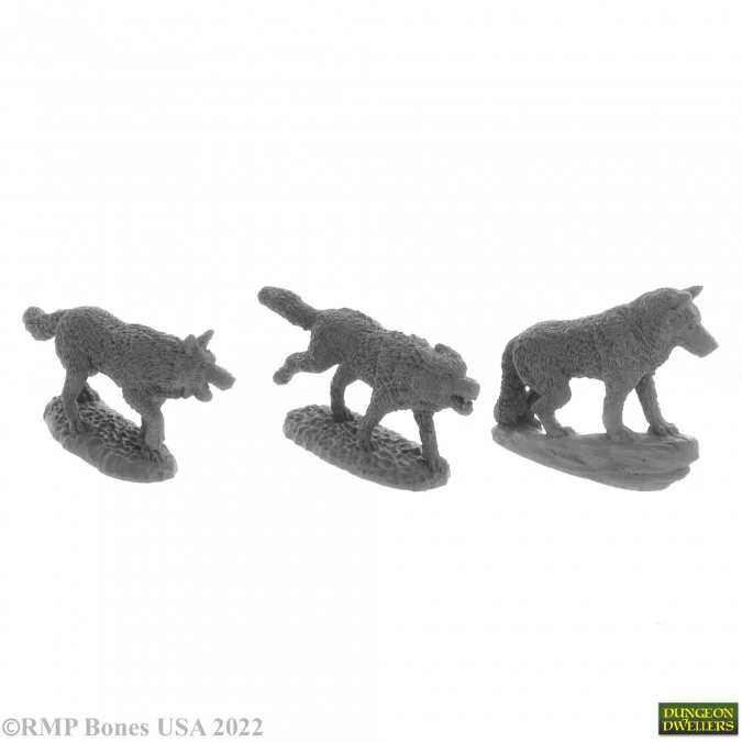 Reaper: Dungeon Dwellers: Wolf Pack (3) (plastic)