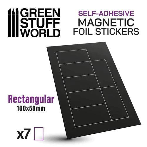 Rectangular Magnetic Sheet Self-Adhesive 100x50