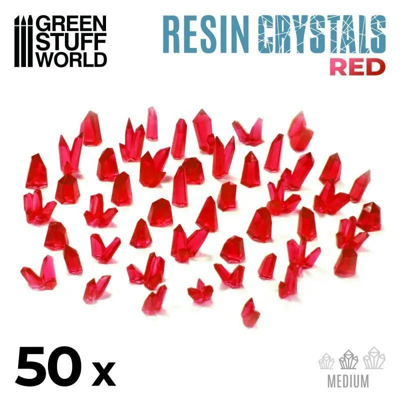 GREEN STUFF WORLD RED Resin Crystals - Medium