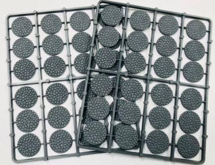 Renedra Bases - 25mm Diameter Cobblestone Bases (48)