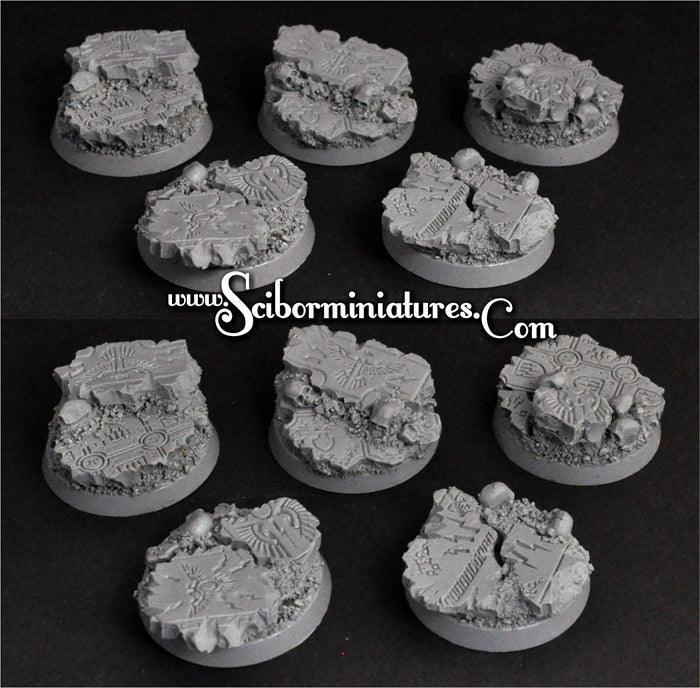 Roman 32mm round bases (5)