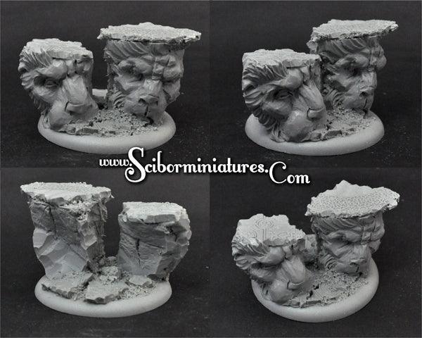 Royal Lions Ruins round edge base 50mm #2 2nd edition