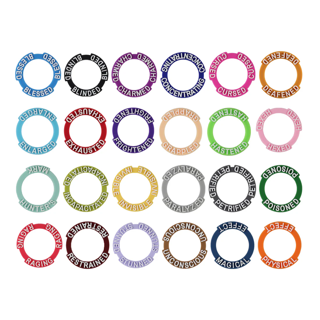 RPG Condition Rings/Markers set - Set of 96 Status & Effects Rings - Image 5