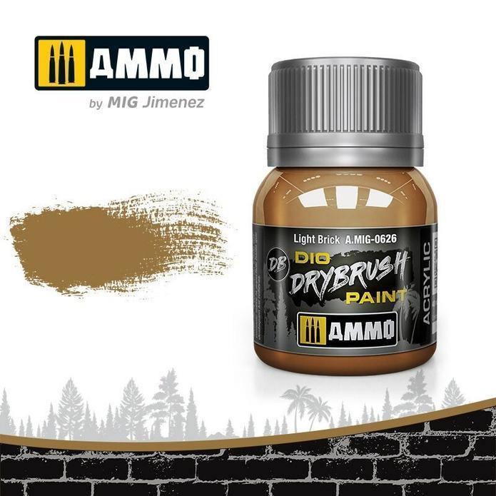 SALE Ammo by MIG A.MIG-0626 Drybrush Light Brick