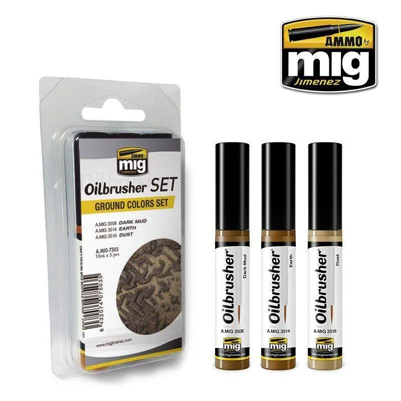 SALE Ammo by MIG Oilbrushers Ground Colors Set