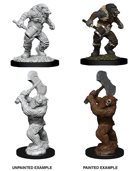 D&D Nolzurs Marvelous Unpainted Miniatures Wereboar & Werebear