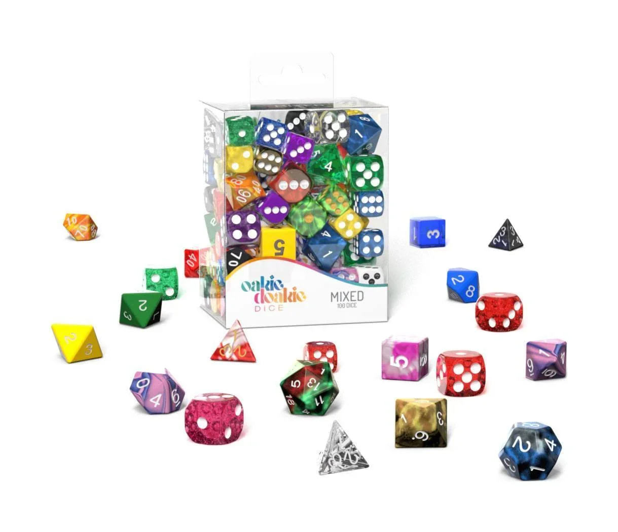 SALE Oakie Doakie Dice Mixed Set Retail Pack (100) loose dice - Image 2