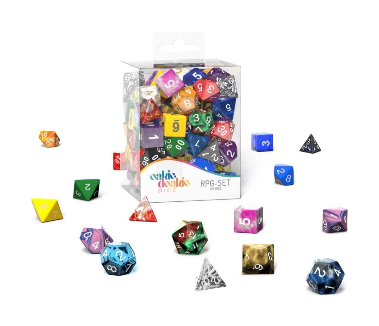 SALE Oakie Doakie Dice RPG Set Retail Pack (105) loose dice - Image 2