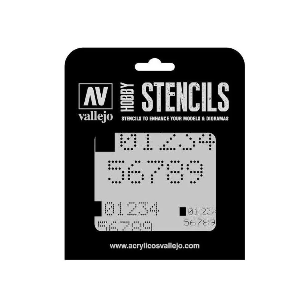 SALE Vallejo Stencils - Sci-Fi & Fantasy - Digital Numbers