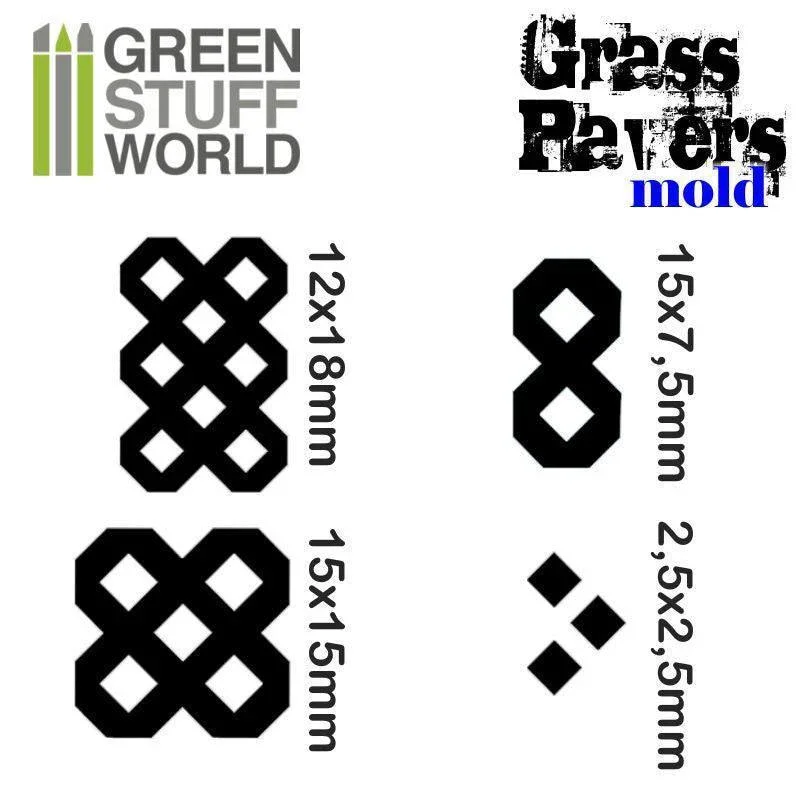 GREEN STUFF WORLD Silicone Molds - Grass Paver - Image 2
