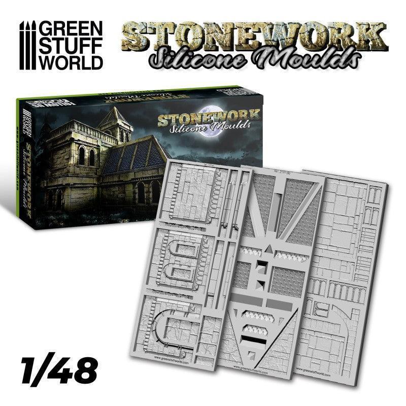 GREEN STUFF WORLD Silicone Moulds - Stonework