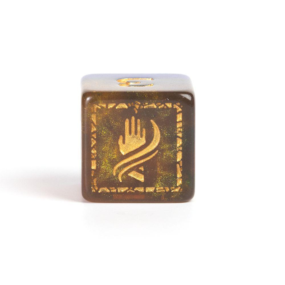 Sirius Dice - D&D Adventure Dice - Monk - Blue / Gold - Image 3