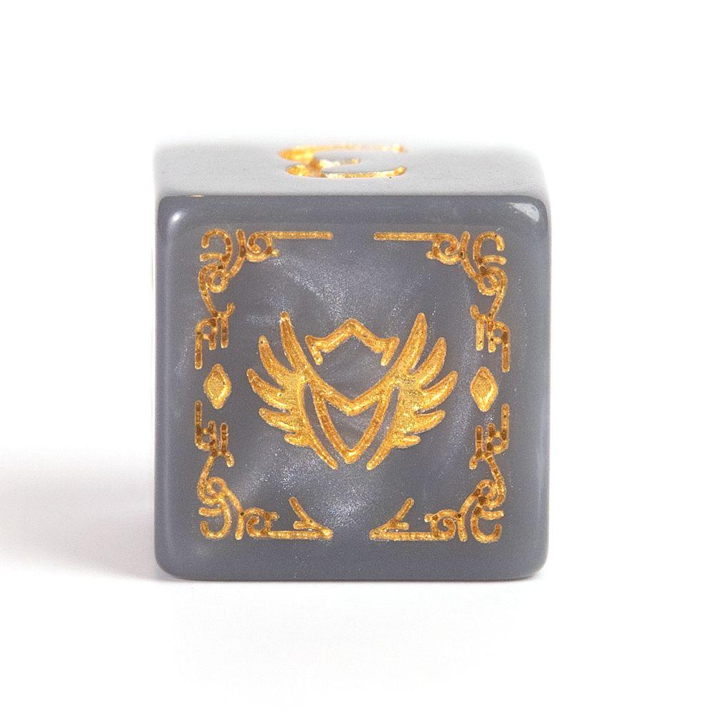 Sirius Dice - D&D Adventure Dice - Paladin - White / Grey - Image 3