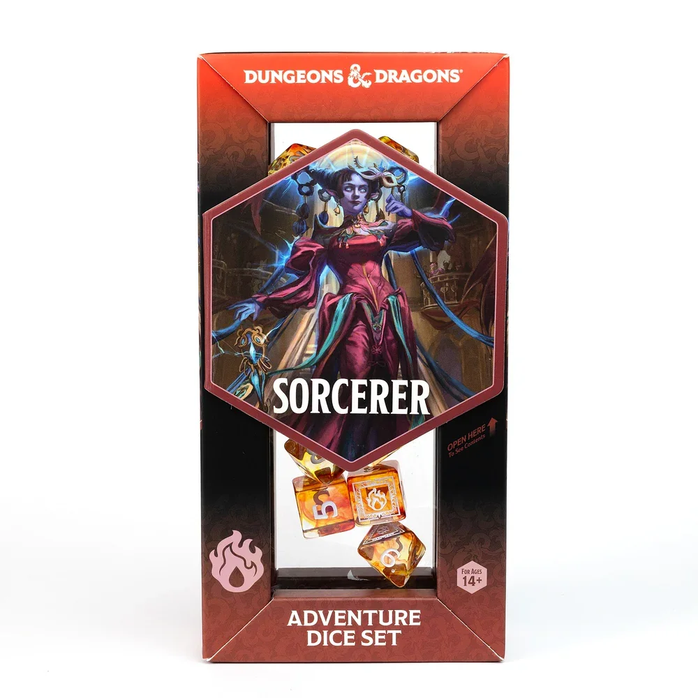 Sirius Dice - D&D Adventure Dice - Sorcerer - Orange
