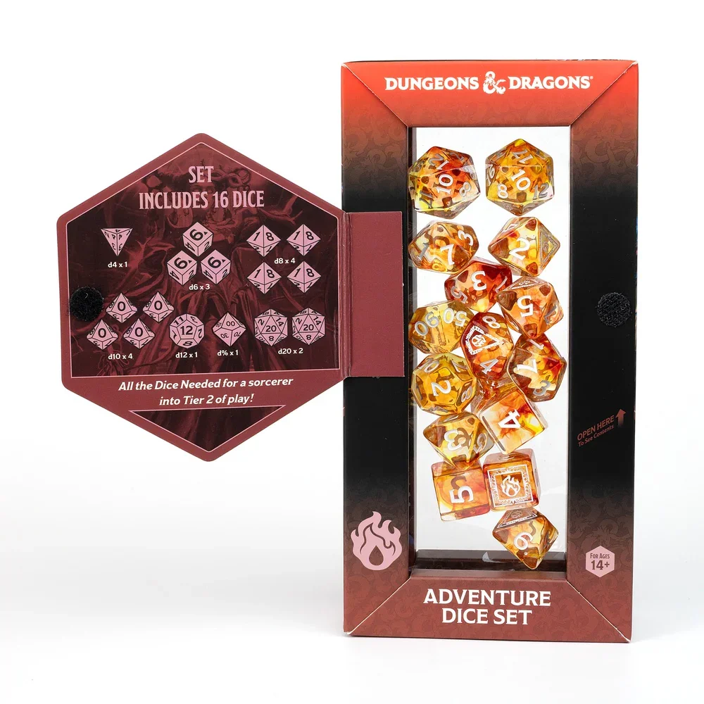 Sirius Dice - D&D Adventure Dice - Sorcerer - Orange - Image 4