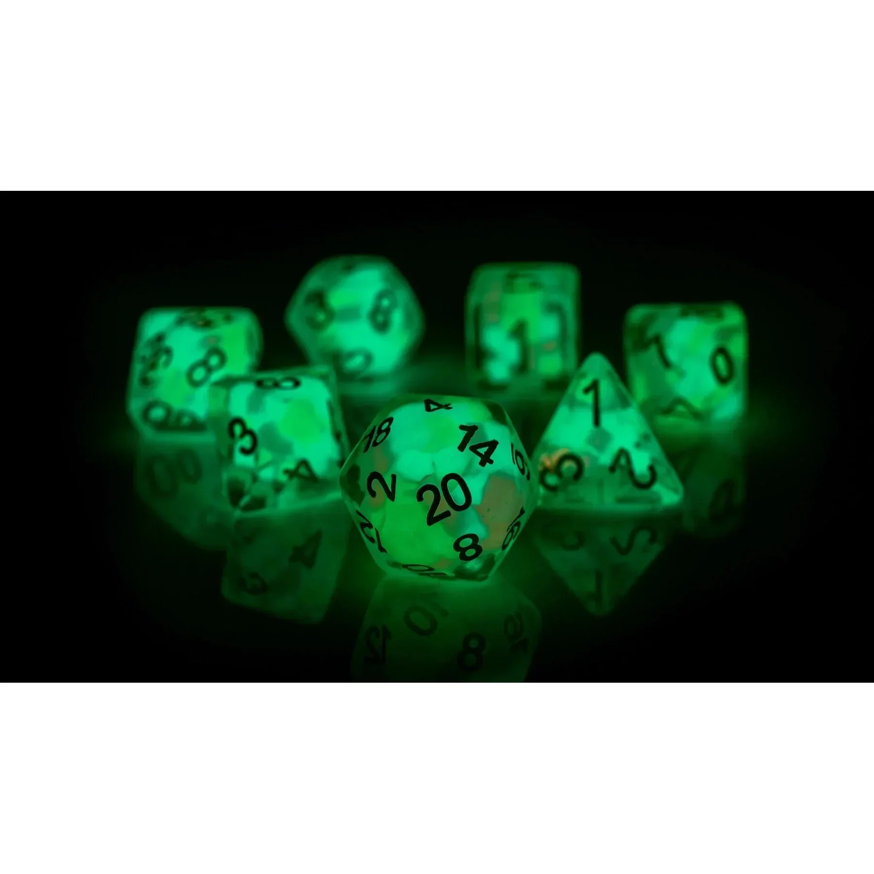 Sirius Dice - Lucky Charm Glowworm Dice Set 7 - Image 2
