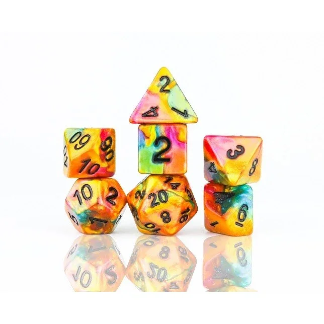Sirius Dice - Rainbow Gold Dice Set 7 - Image 2