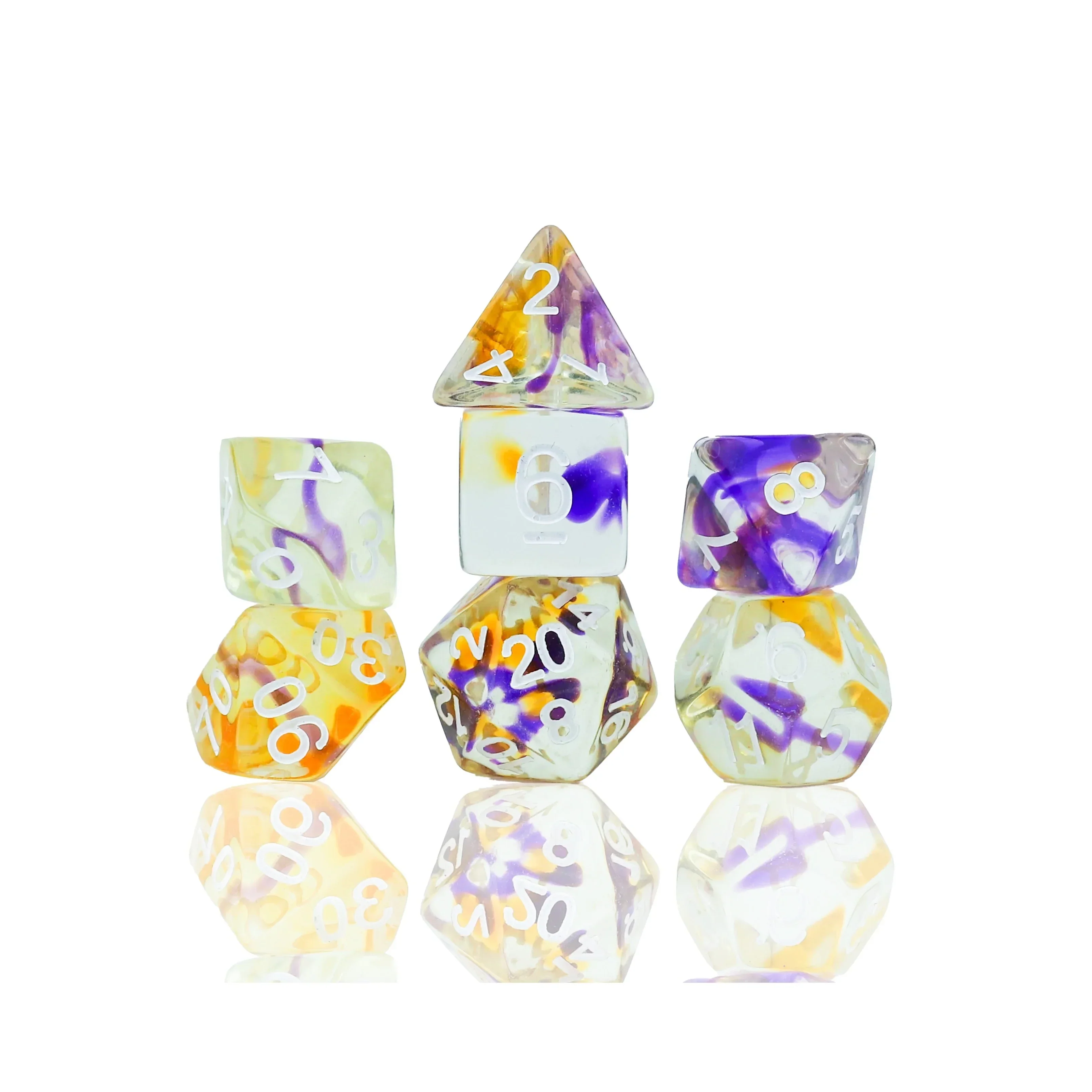 Sirius Dice - Violet Swirl Dice Set 7 - Image 3