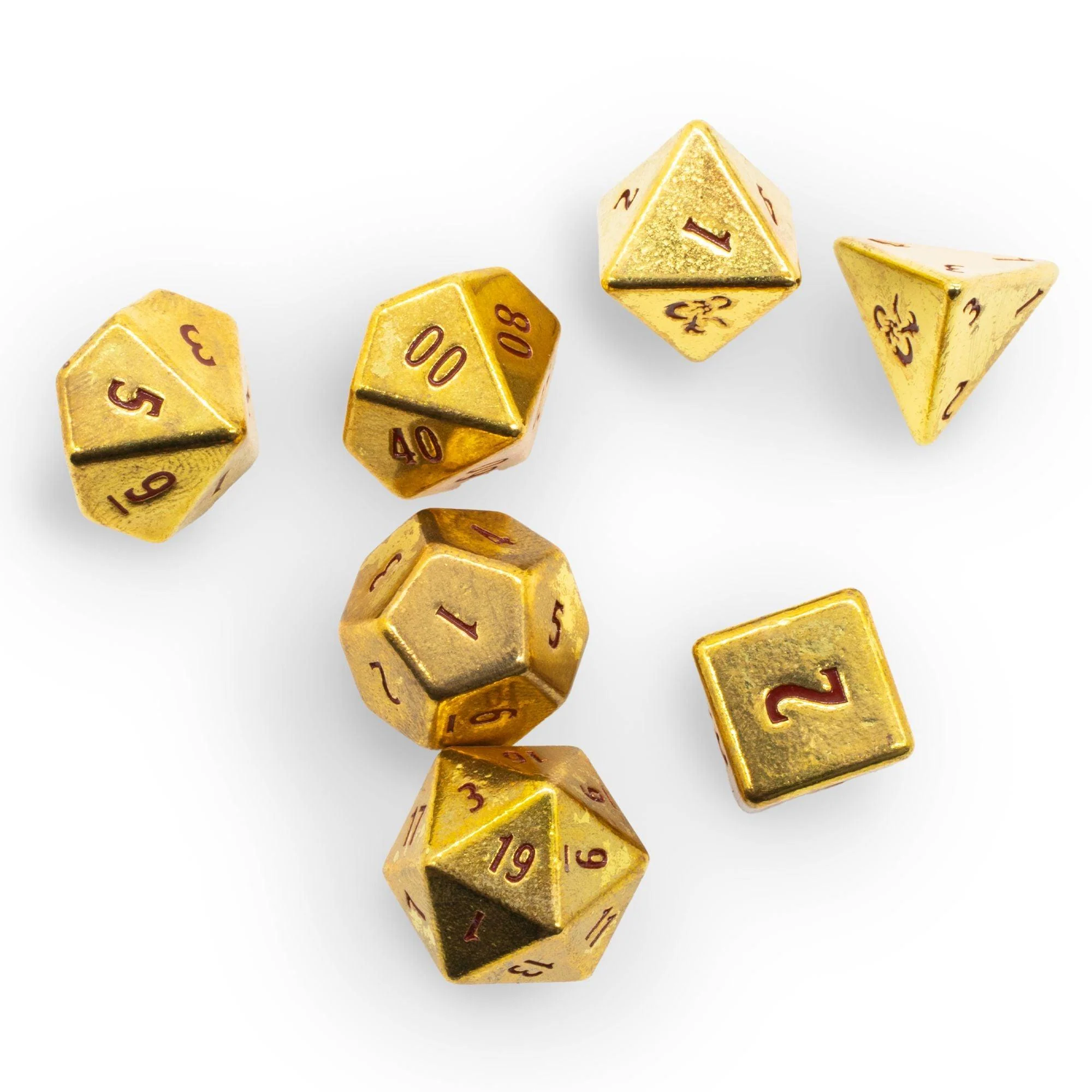 Ultra Pro: Dungeons & Dragons 50th Anniversary Heavy Metal Dice Set (7 Dice Set) - Image 2
