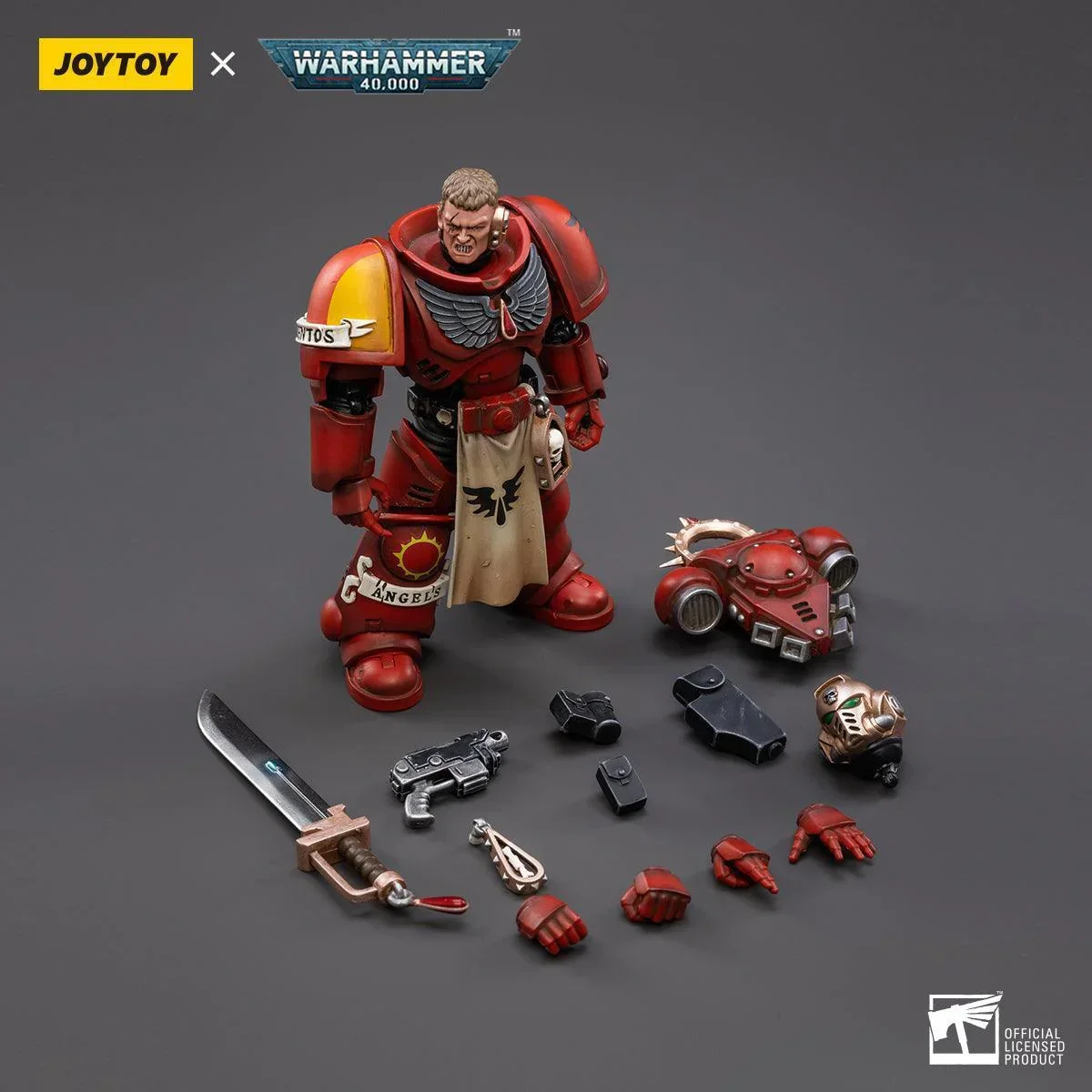 Space Marine Miniatures: 1/18 Scale Blood Angels Primaris Lieutenant Tolmeron - Image 5