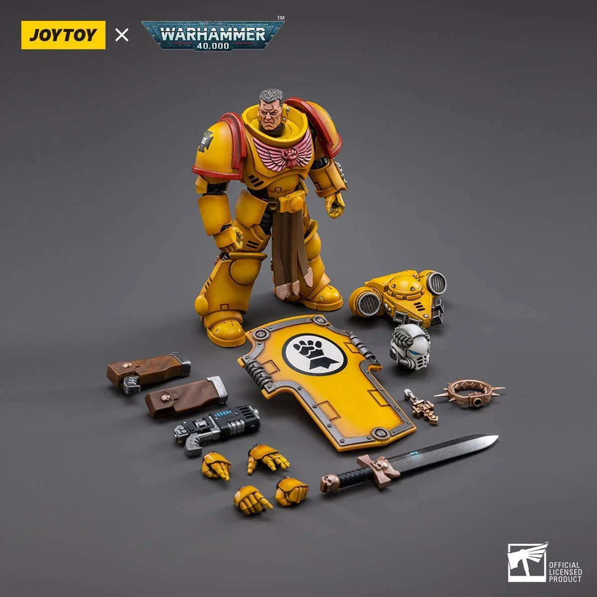 SALE Space Marine Miniatures: 1/18 Scale Imperial Fists Veteran Brother Thracius - Image 6