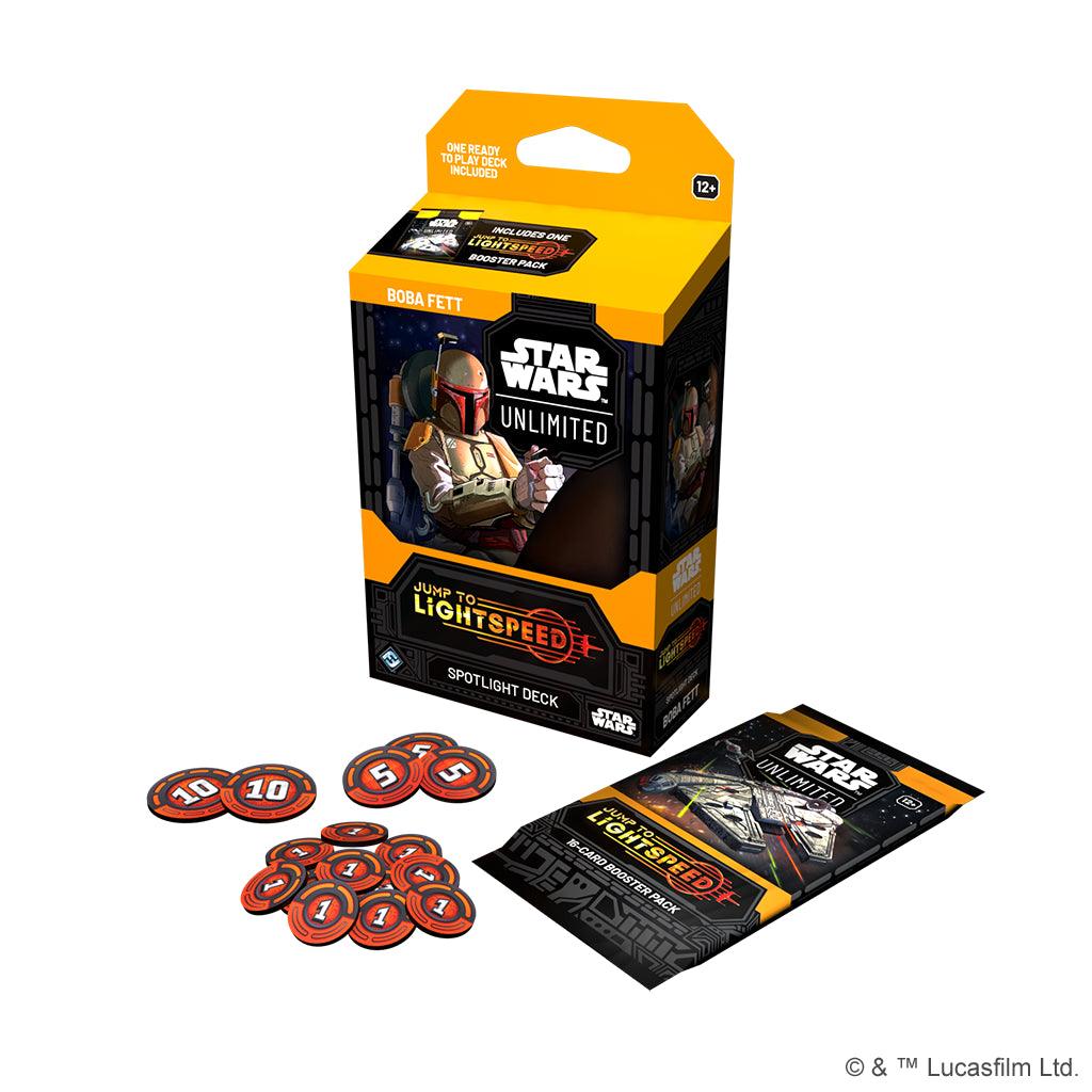 Star Wars Unlimited - Boba Fett - Jump to Lightspeed Spotlight Deck Display