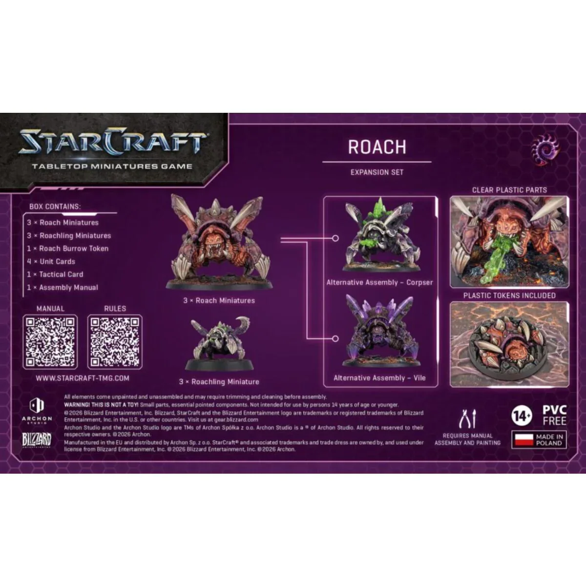 Starcraft Miniatures Games: Zerg - Roach - Expansion Set - Pre-Order - Image 5