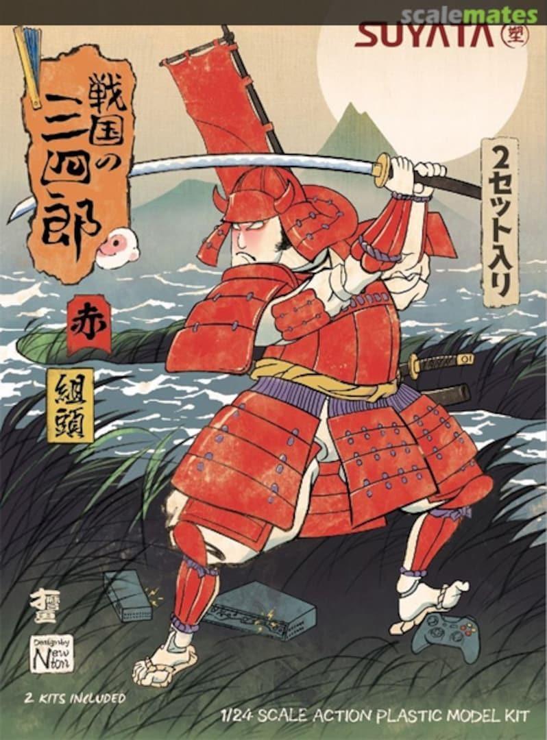 Suyata Sannshirou From The Sengoku - Kumigasira With Red Armor Plastic Model Kit