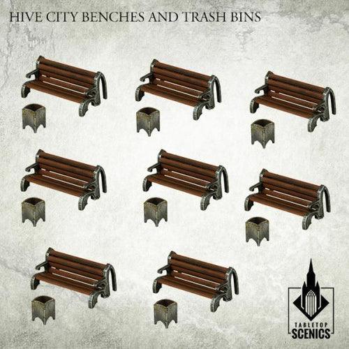 TABLETOP SCENICS Hive City Benches & Trash Bins - Image 3