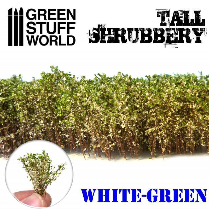 GREEN STUFF WORLD Tall Shrubbery - White/Green