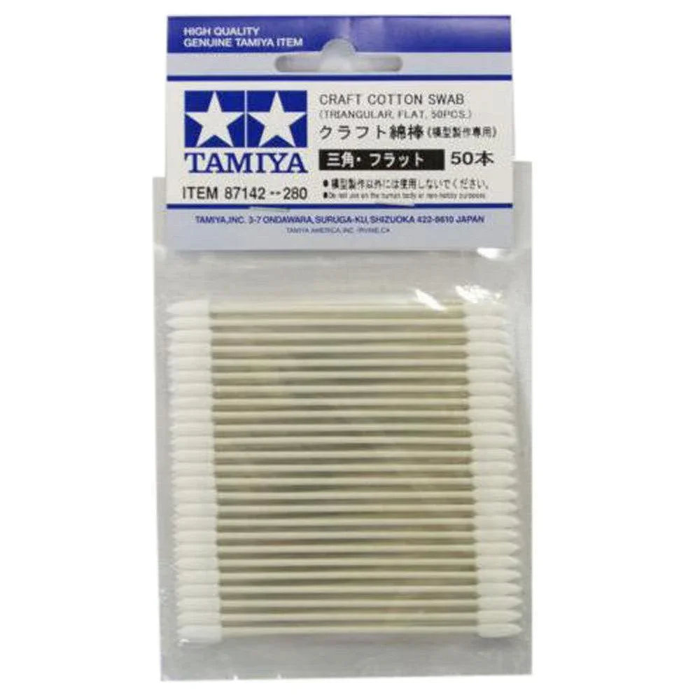 Tamiya Craft Cotton Swab - Triangular/Flat 50pcs
