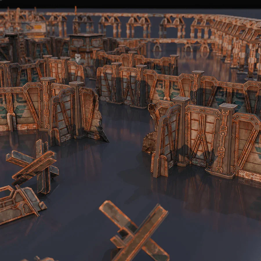 TinkerTurf Perimeter Wall - Abandoned Theme