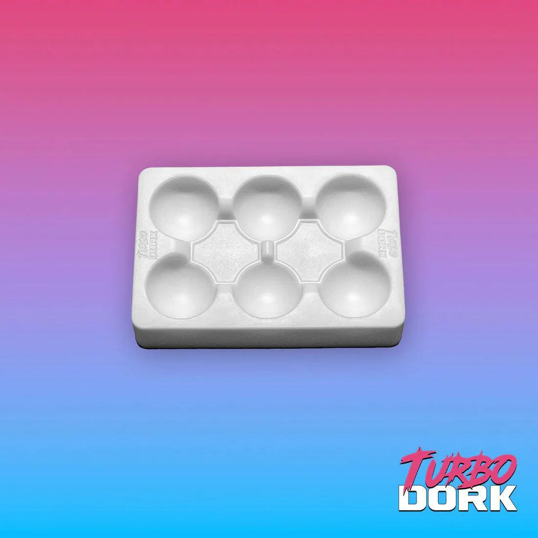 Turbo Dork - Small White Non-Stick Silicone Dry Palette - Image 2