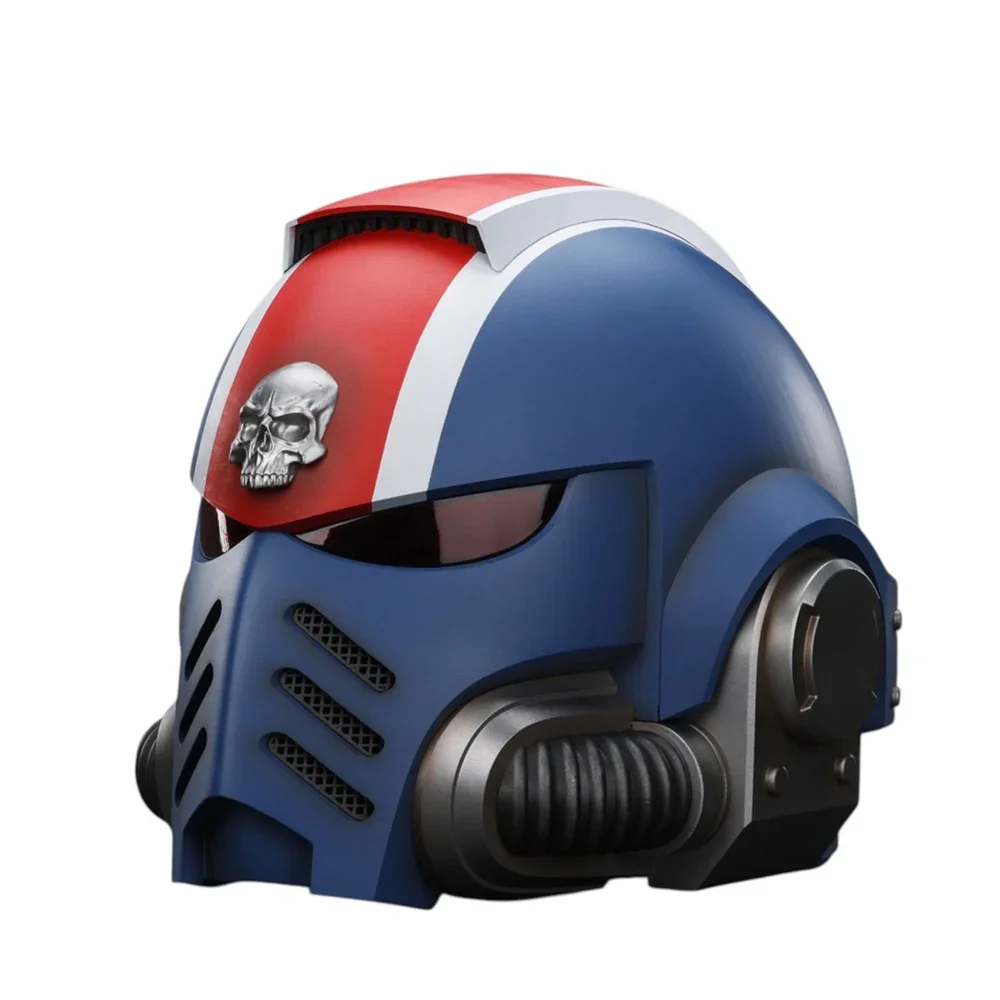 U2 Warhammer Collectibles: 1/1 Scale Uitramarines Lieutenant Titus' MKX Helmet - Image 4