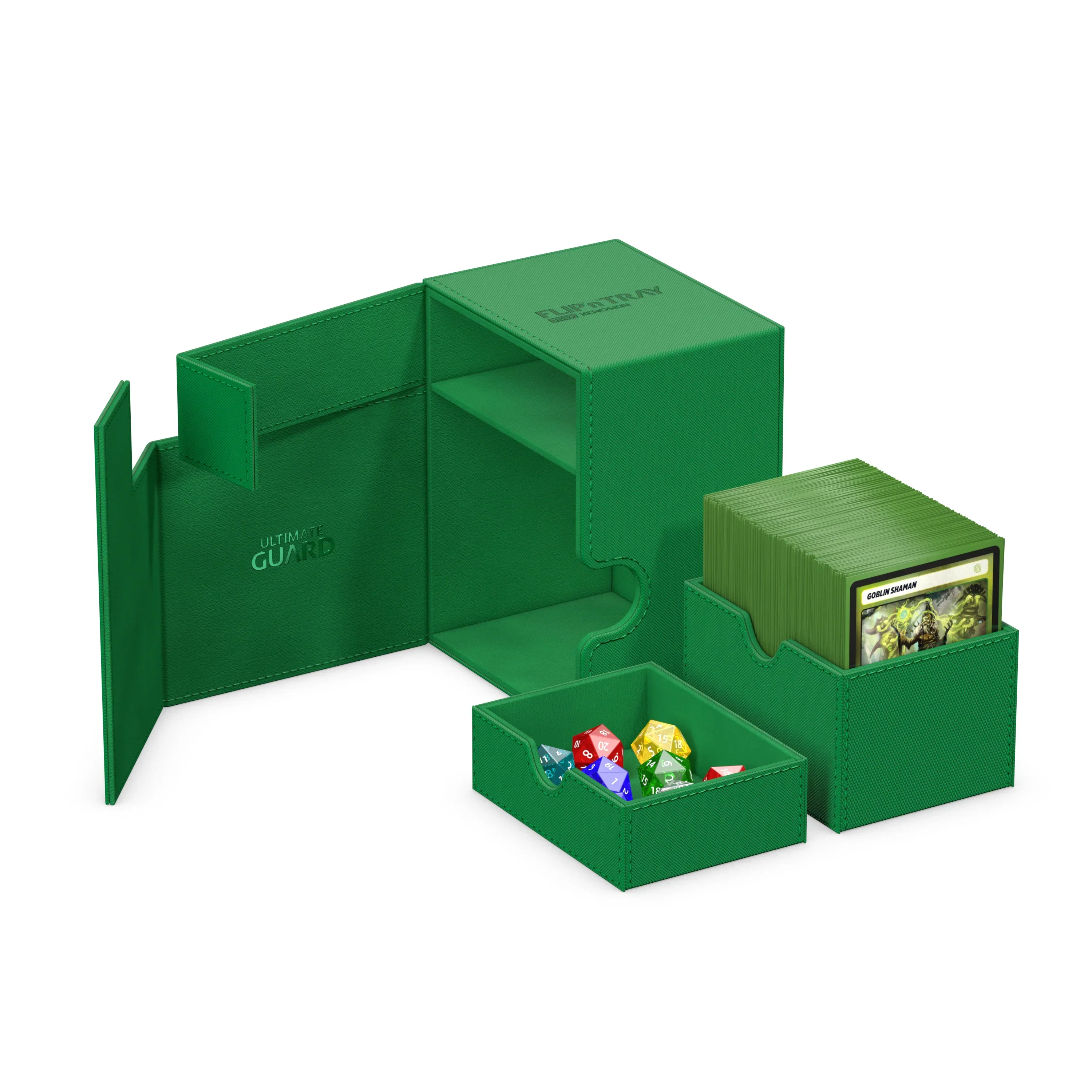 Ultimate Guard: Deck Box – XenoSkin Flip'n'Tray 133+ – Green - Image 3