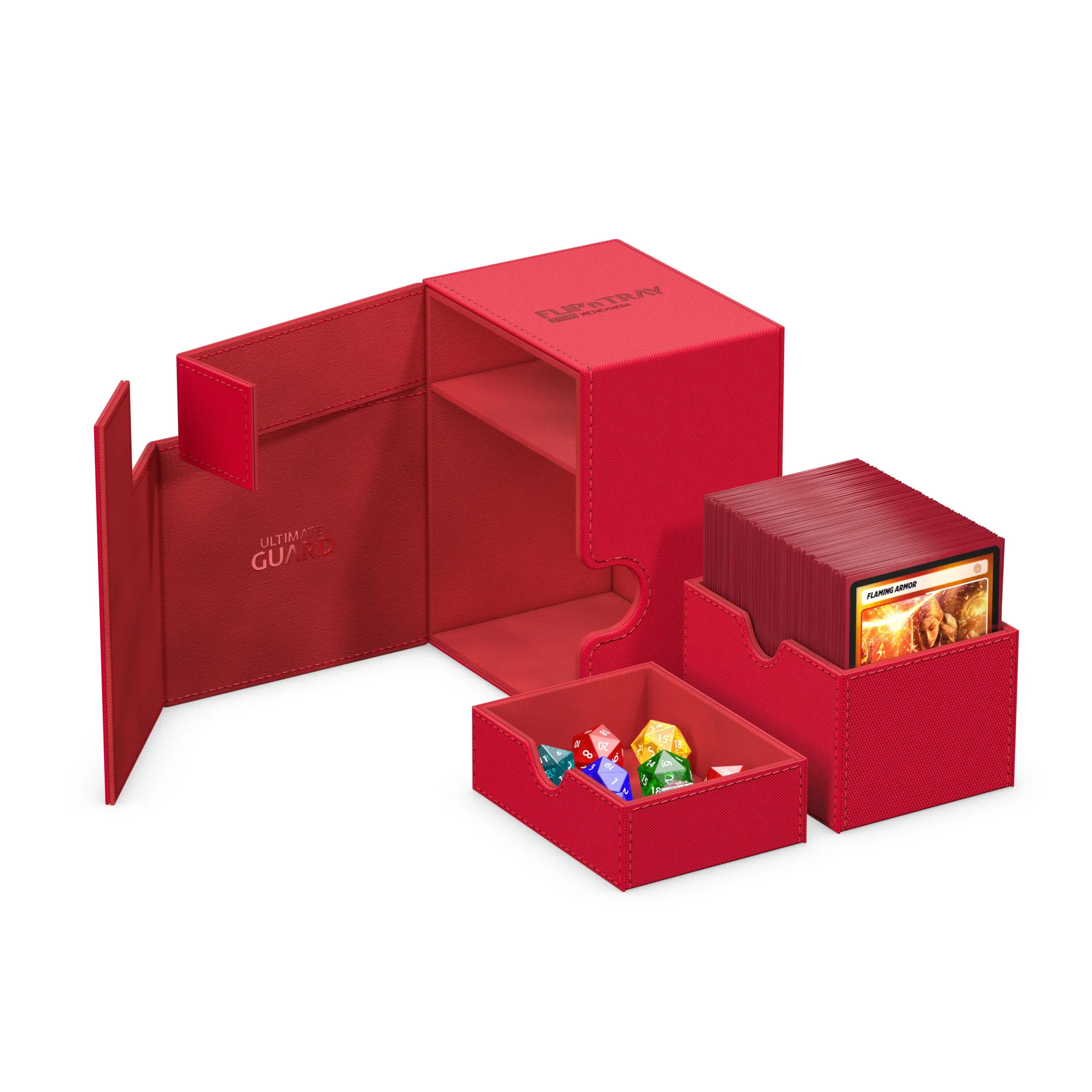 Ultimate Guard: Deck Box – XenoSkin Flip'n'Tray 133+ – Red - Image 3