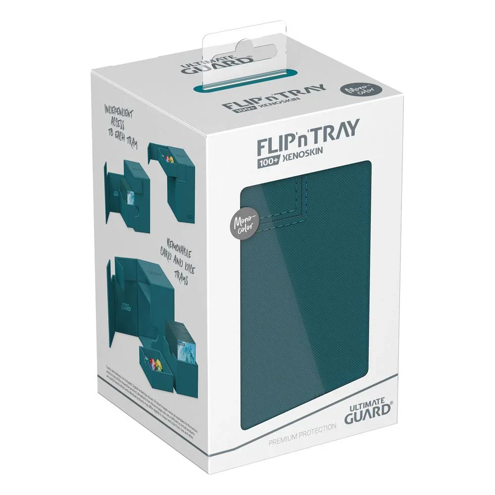 Ultimate Guard: Deck Box β XenoSkin Monocolor Flip'n'Tray 100+ β Petrol