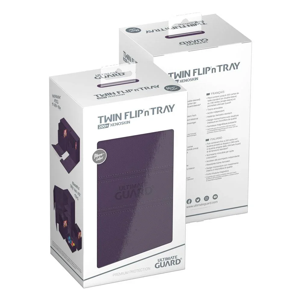 Ultimate Guard: Deck Box – XenoSkin Monocolor Twin Flip'n'Tray 200+ – Purple